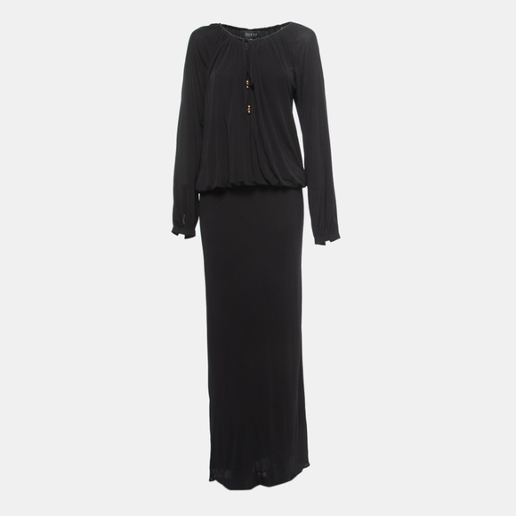 Gucci Dresses Gucci Black Jersey Knit Maxi Dress M Poshmark